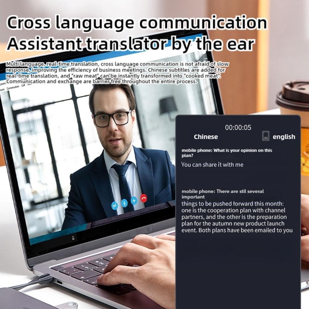 AI Smart Glasses Real-Time Translation 164 Languages Music Bluetooth 5.4 For Men & Women