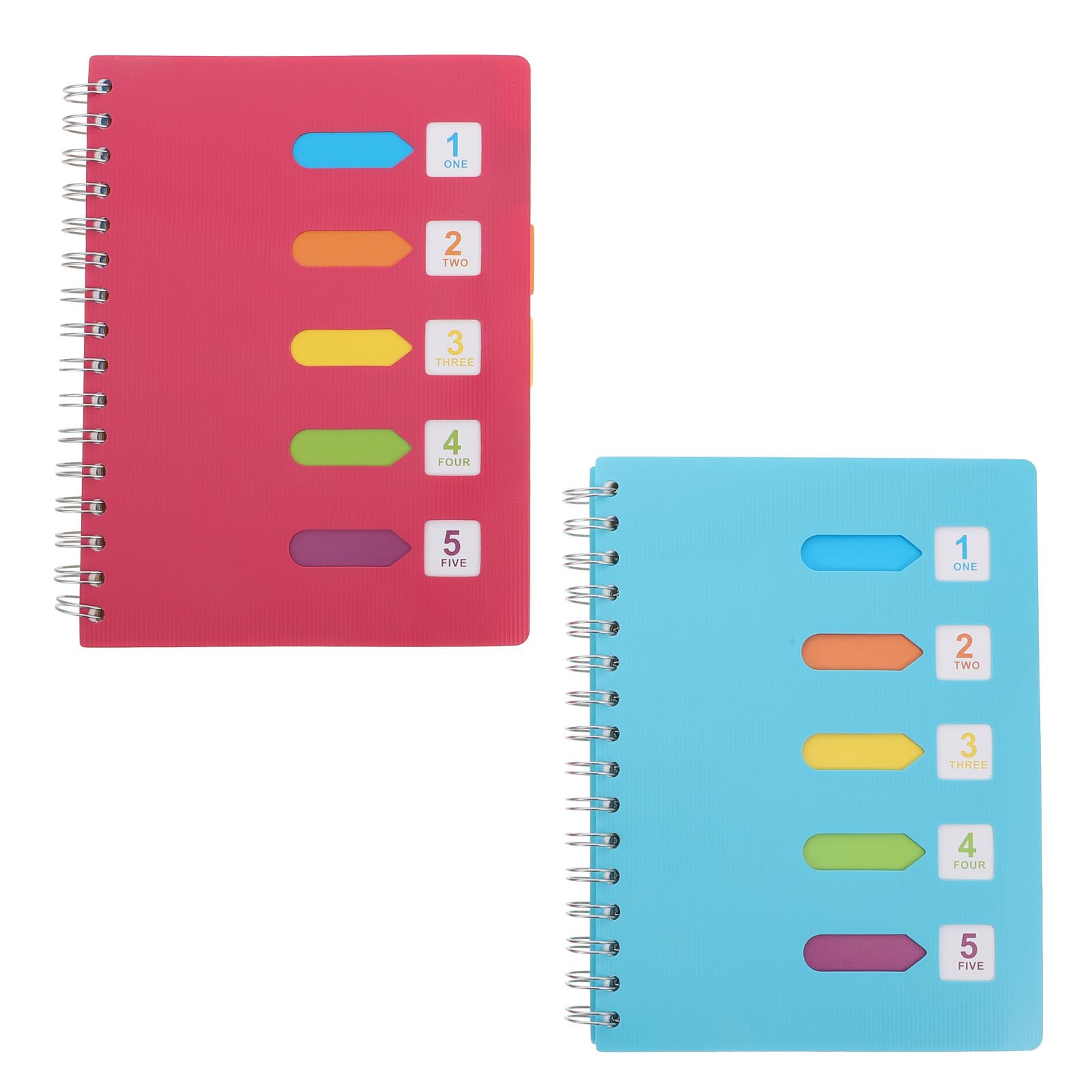 Artibetter Cuadernos y Cubierta Pp A5 de 2 Piezas Papel Grueso en Espiral Libretas de Notas Diseño Sencillo y Estilo Fresco para Viajeros y Profesores para Oficina y Estudio