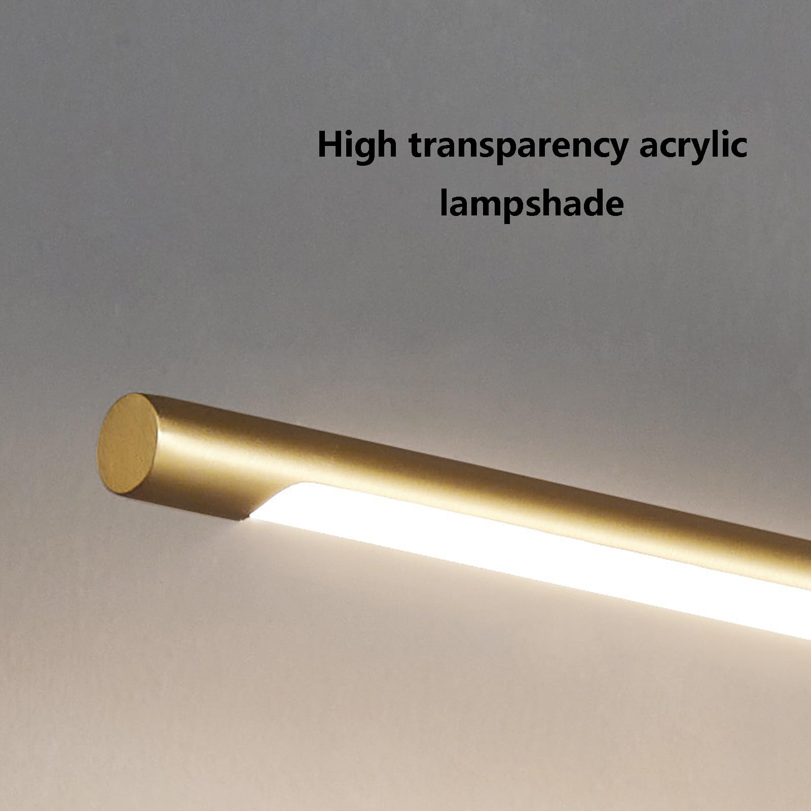 LED Spiegelleuchte Bad Wandleuchte Dimmbar 2700K/4500K/6500K Wandlampe Wasserdichte Wandbeleuchtung Modern Indoor Wandleuchten Lange für Schlafzimmer Wohnzimmer Arbeitszimmer (Schwarze Gold,100cm)