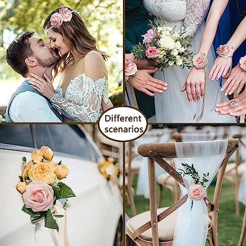 Garlag Artificial Flowers Roses, 25Pcs Real Touch Foam Roses with Stems for Wedding Bridal Bouquet Mother's Day - Image 3