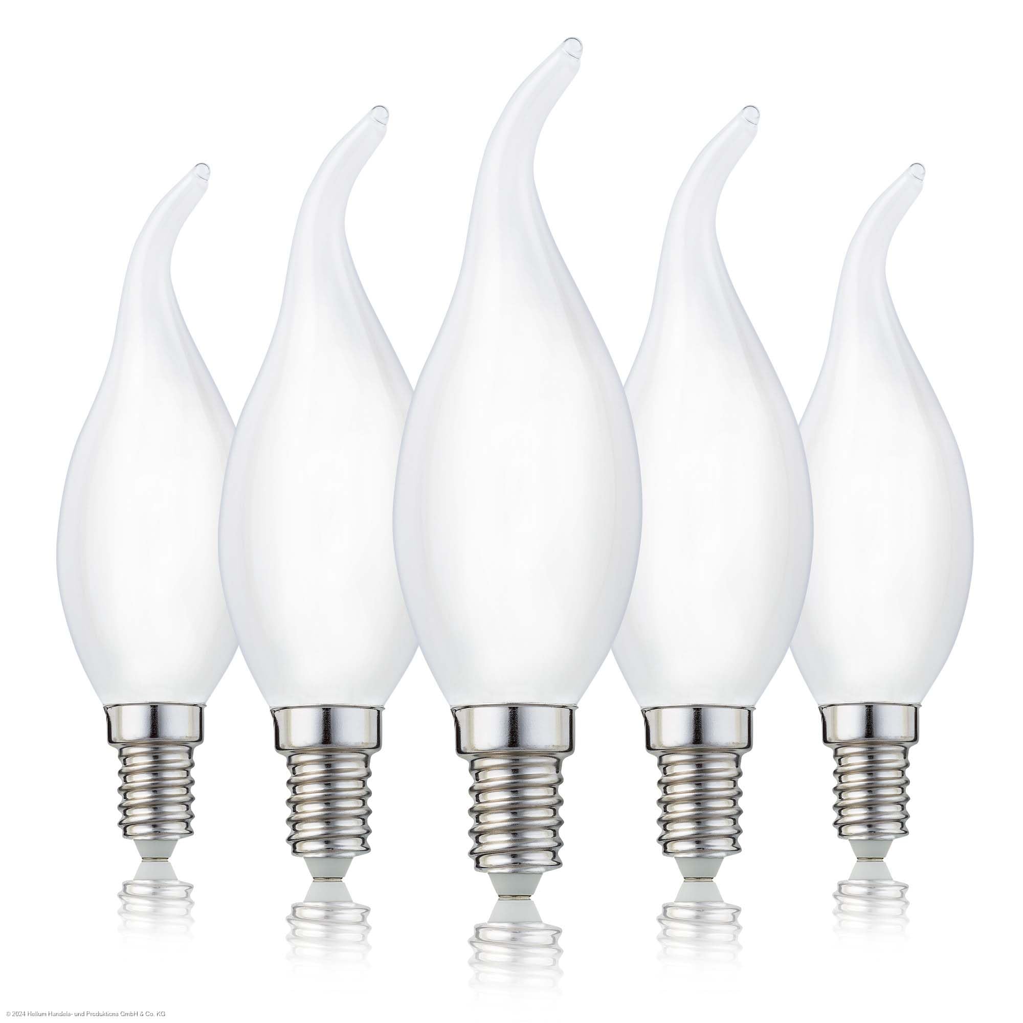 Bougie à effet souffle E14 LED Hellum 2.2W blanc chaud mat lot de 5 - 8