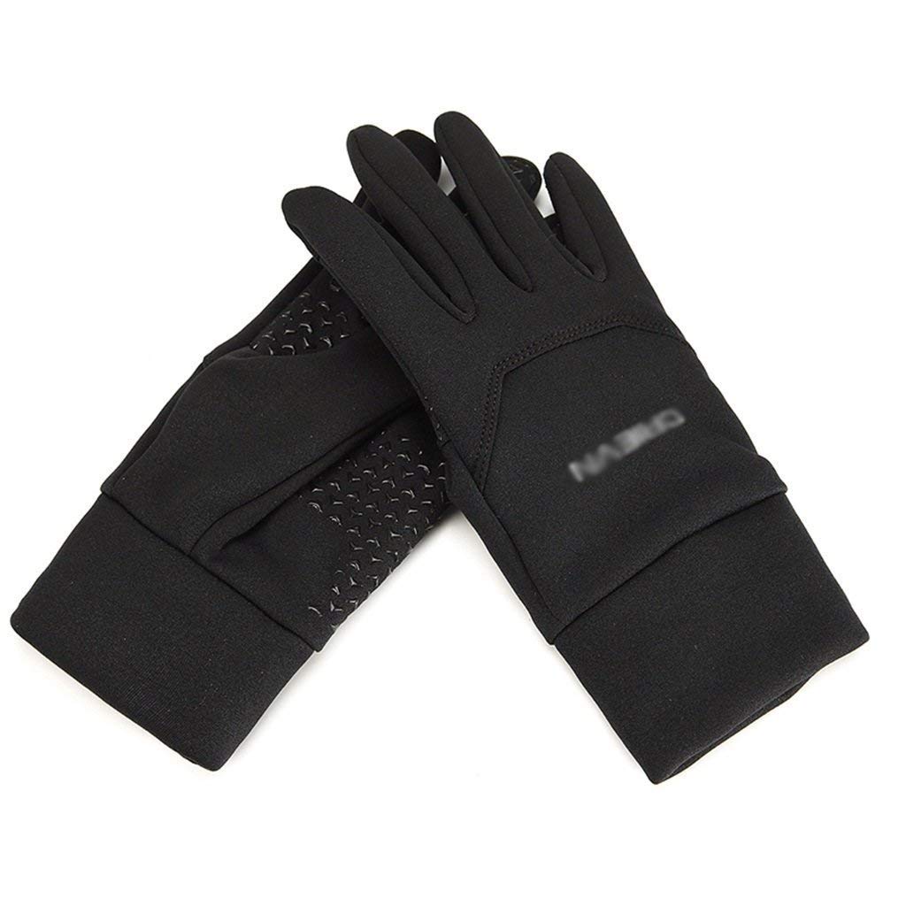 Unisex-Adult Rękawiczki Zimowe Ciepłe Rękawiczki Męski Podobny Ekran Do Dotyku Nowoczesny Casual Wędkowanie Alpinizm Bieganie/Black/One Size