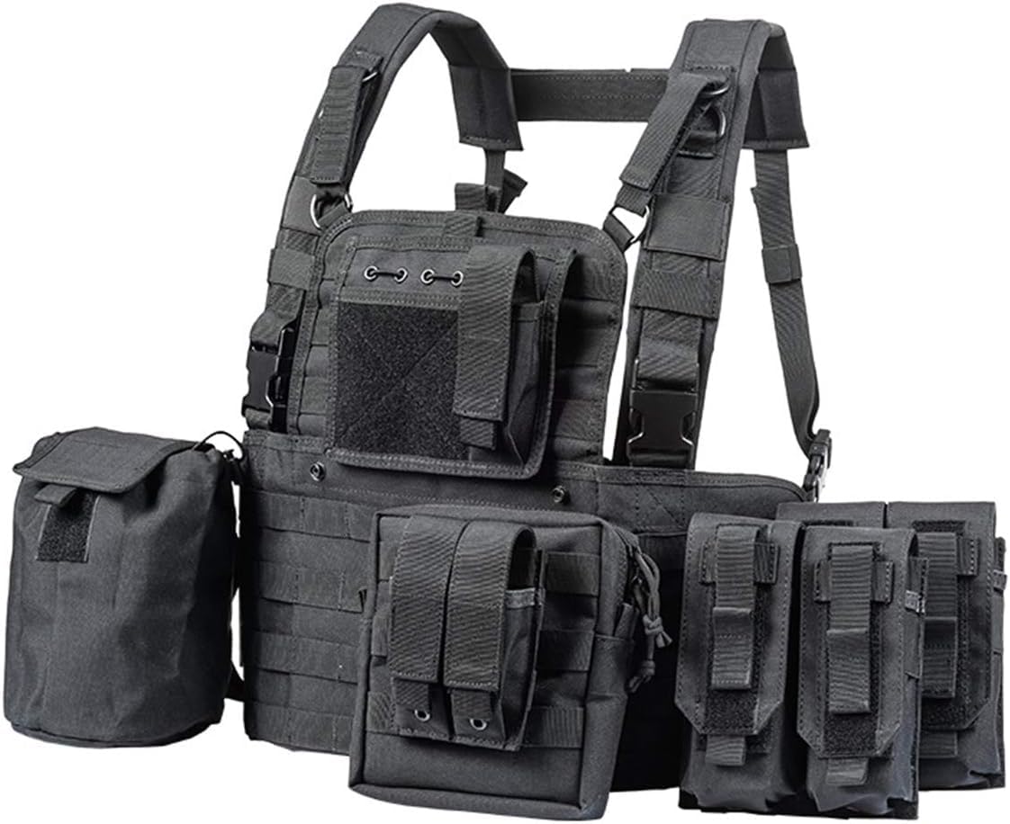 ACEXIER Deportes al Aire Libre Camuflaje Chaleco Uniforme de Entrenamiento Chaleco Táctico JPC Chaleco Táctico con Numerosas Bolsas Chaleco de Entrenamiento de Combate