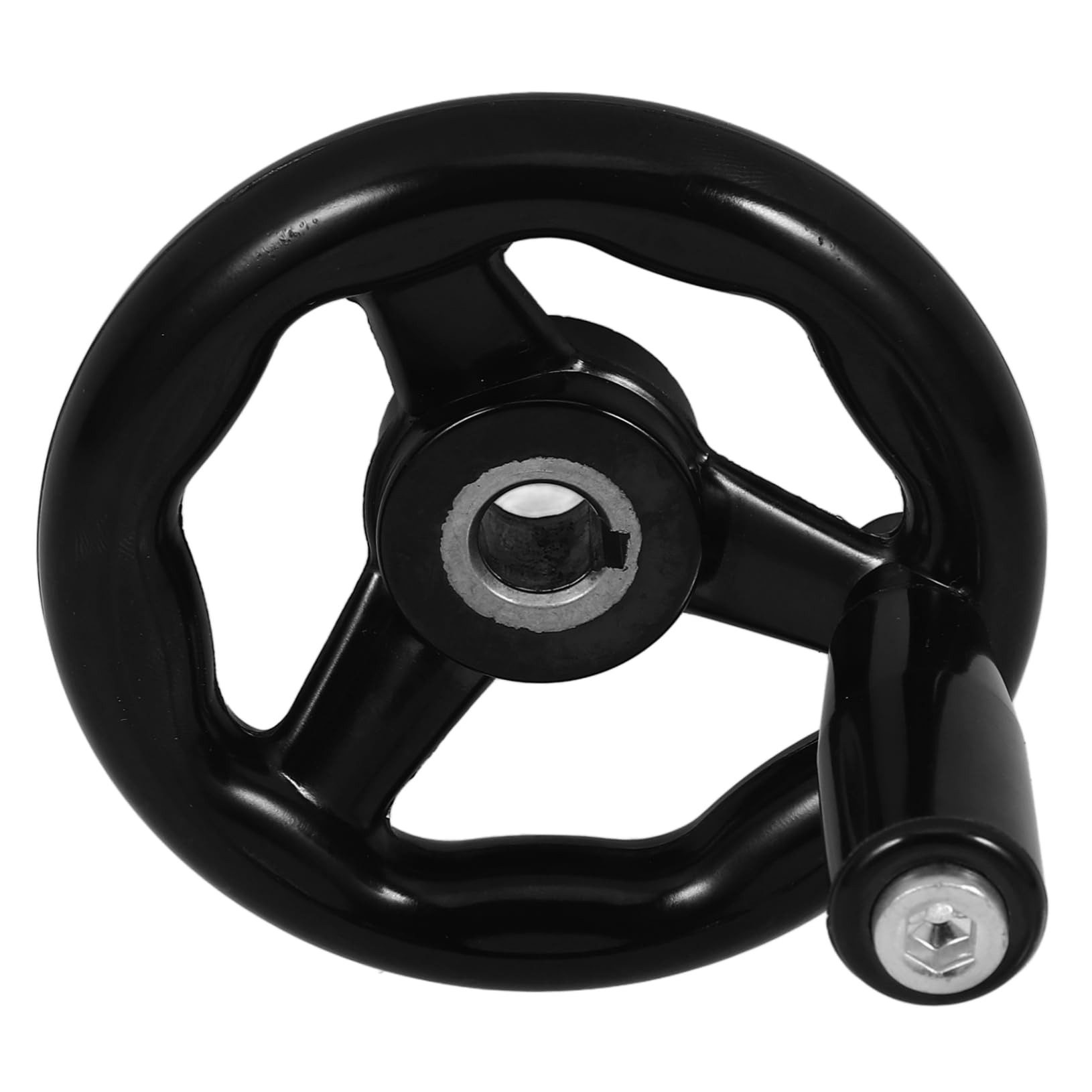 ULTECHNOVO 4pièces Roue À Main Ronde Bakélite Avec Poignée Manivelle À Trois Rayons Pour Machines-outils Applications Mécaniques Accessoire Outil De Fraisage