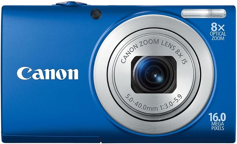 Canon PowerShot A4000 es una cámara digital de 16,0 MP con zoom óptico estabilizado de imagen de 8X, lente gran angular de 28 mm con grabación de video HD de 720p y LCD de 3,0 pulgadas (azul)