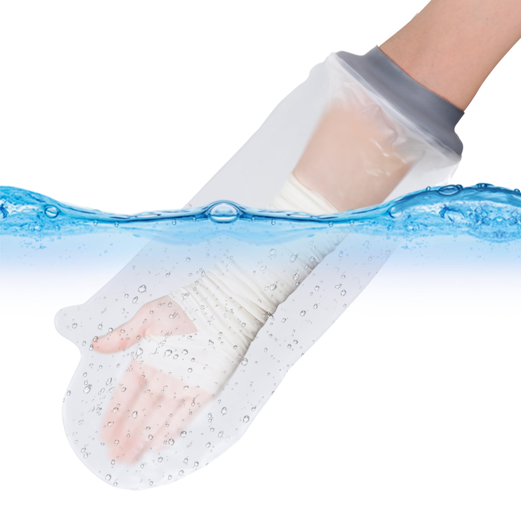 COMFYTHERA Wasserdichte Handgussabdeckung für Dusche, Wundschutz, Bad, Erwachsene, wasserdichte Gipsbeutel, Duschen für Operationen, Handgelenk, Finger, wiederverwendbar, langlebig