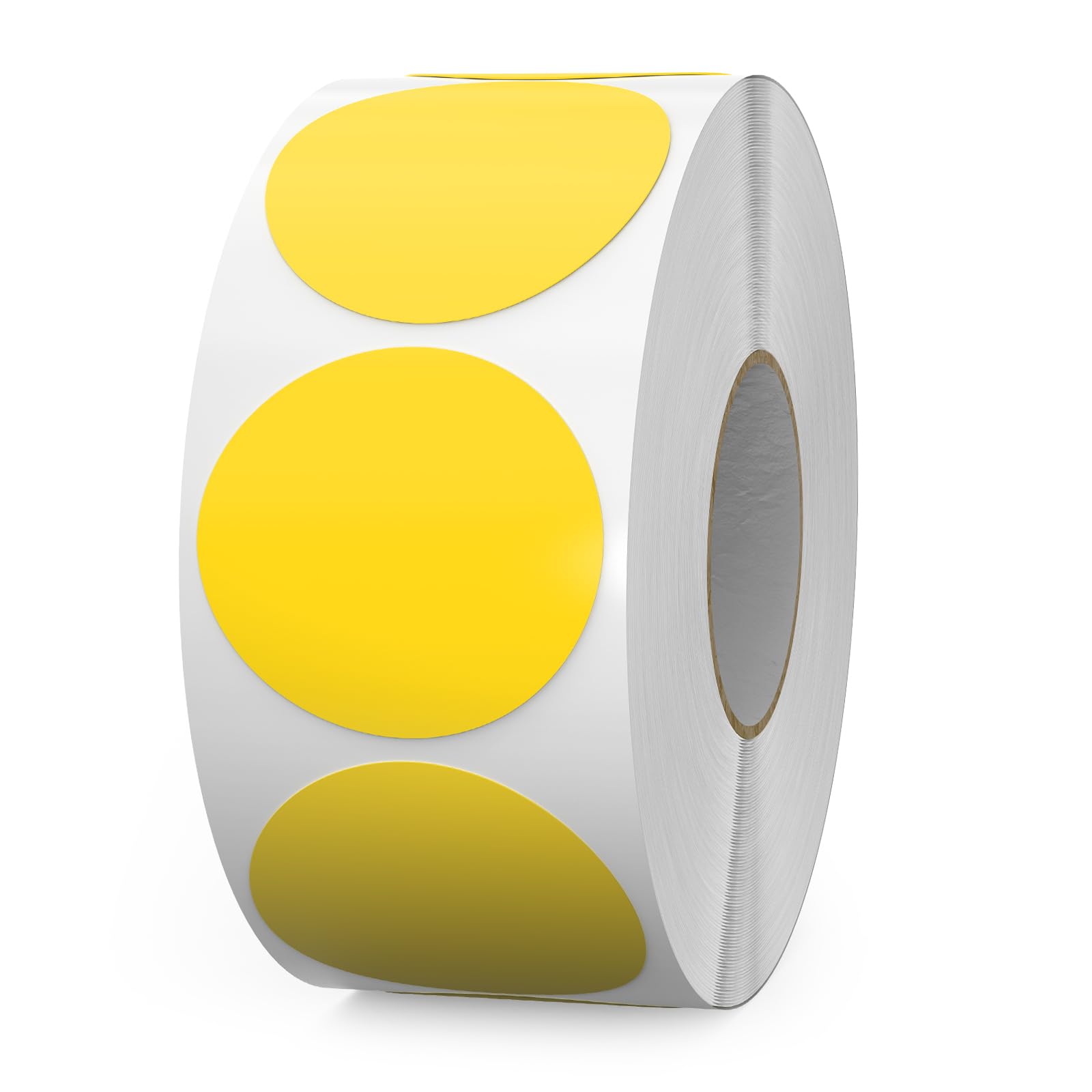 1000 PCS Yellow Dots Stickers 1.5 Inch Vinyl Color Coding Round Sticker Removable Writable Circle Labels Roll for Inventory Office Classroom
