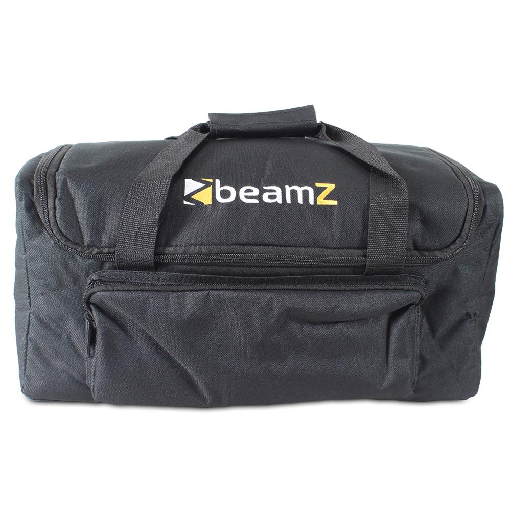 BeamZ AC-420 Maleta estuche blando de transporte apilable con ventana para ver el interior (dimensiones 48 x 27 x 25 cm, para equipos de audio, DJ o productos de iluminación, cremallera) - negro