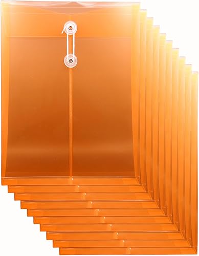 Miniatura 6 de Zoohot Sobres de plástico transparente, sobres de polietileno, carpetas de documentos expandibles con cierre de corbata, tamaño carta A4, expansión