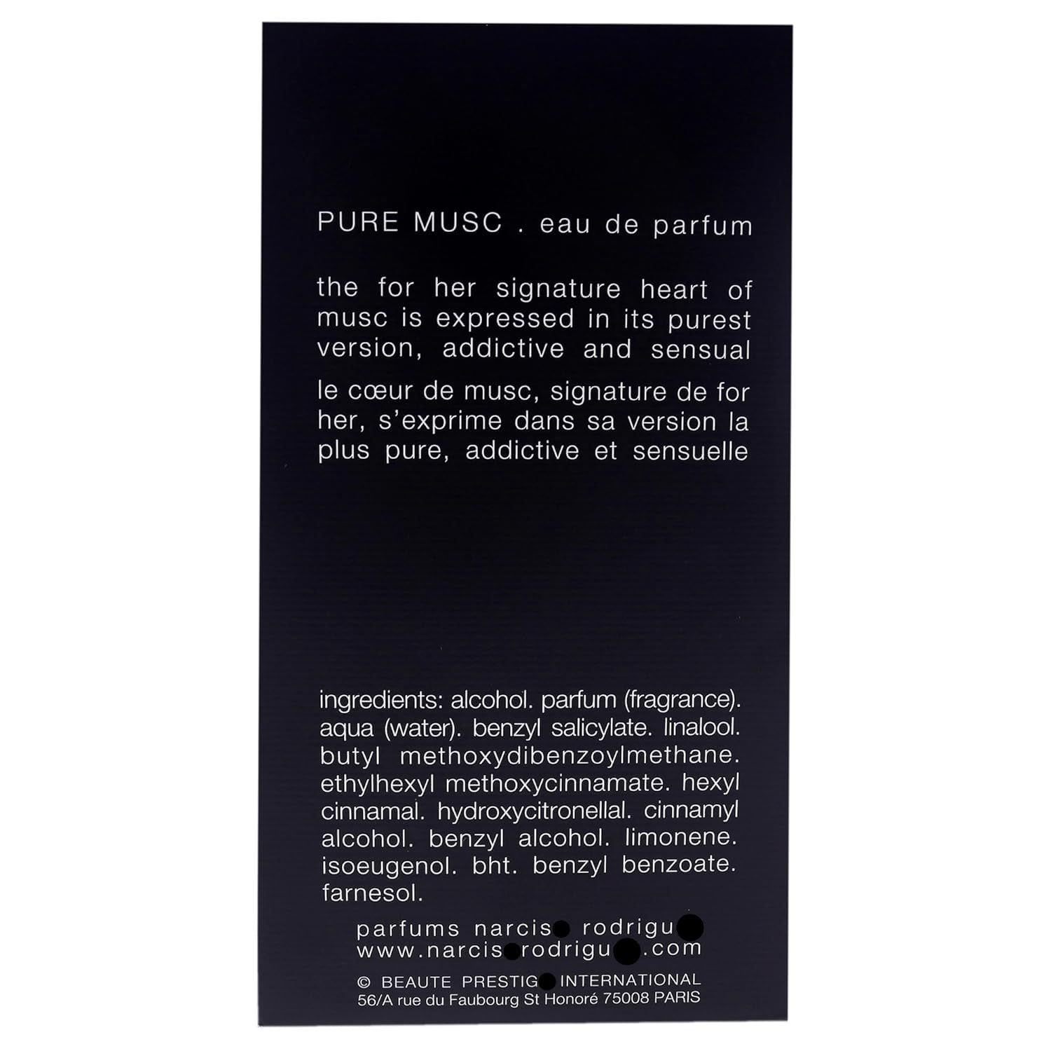 Narcis Pure Musc for Her, woda perfumowana, 100 ml