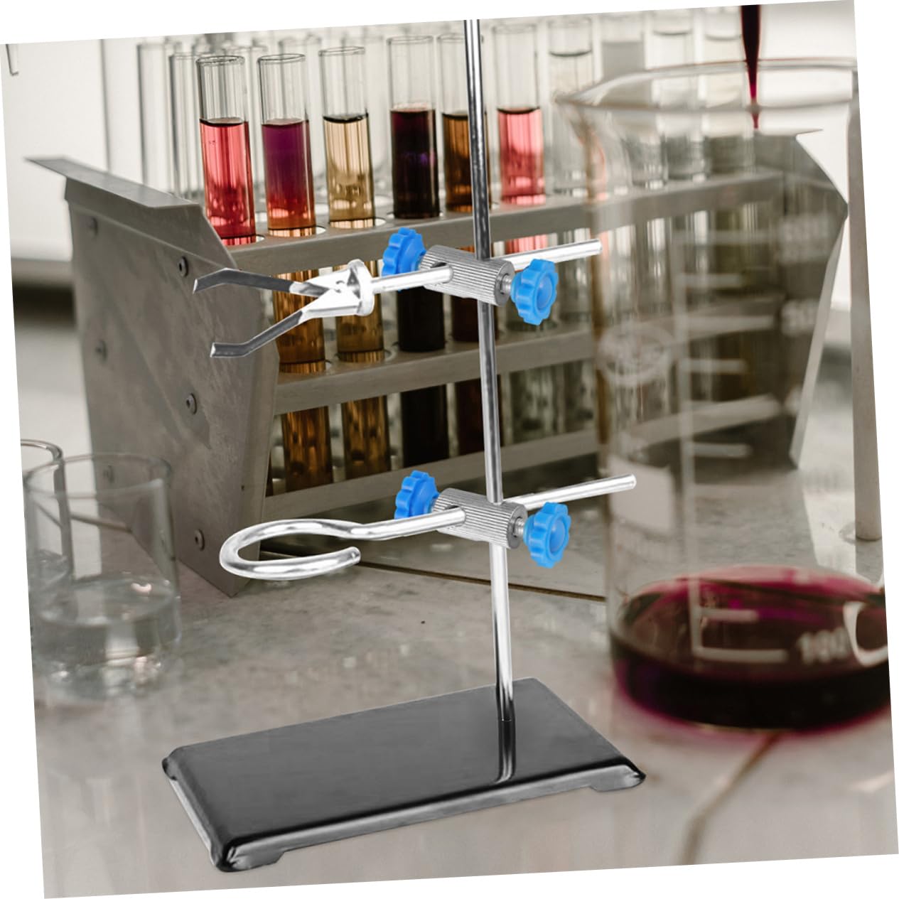 Laboratory Rack Stand Support Table Rod Stand for Chemistry Experiments Height Stable Base for Secure Setup Research Institutions