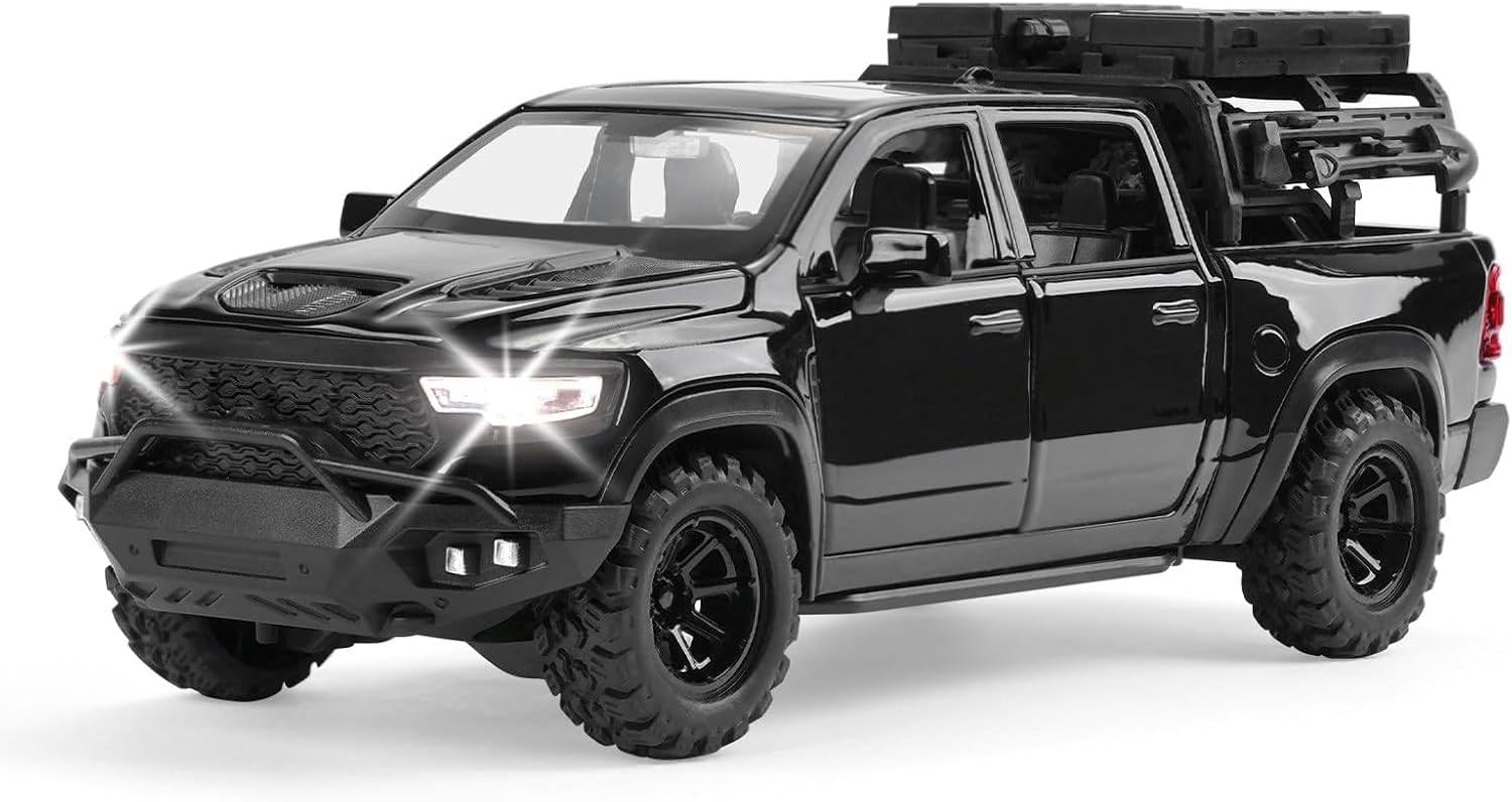 Toy Mammoth Pickup Truck Model Car Vehicle Toy for Kids Boys 3+ Years, Diecast Metal Truck with Sound and Light, 1:32 Alloy Toy Truck for Kids Birthday Gift and Model Collection