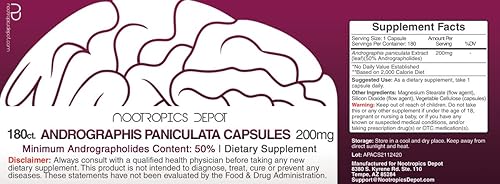 Miniatura 5 de Andrographis paniculata Cápsulas  200 mg  60 unidades  50% Andrographolides  Apoya la función inmune  Apoya la función celular