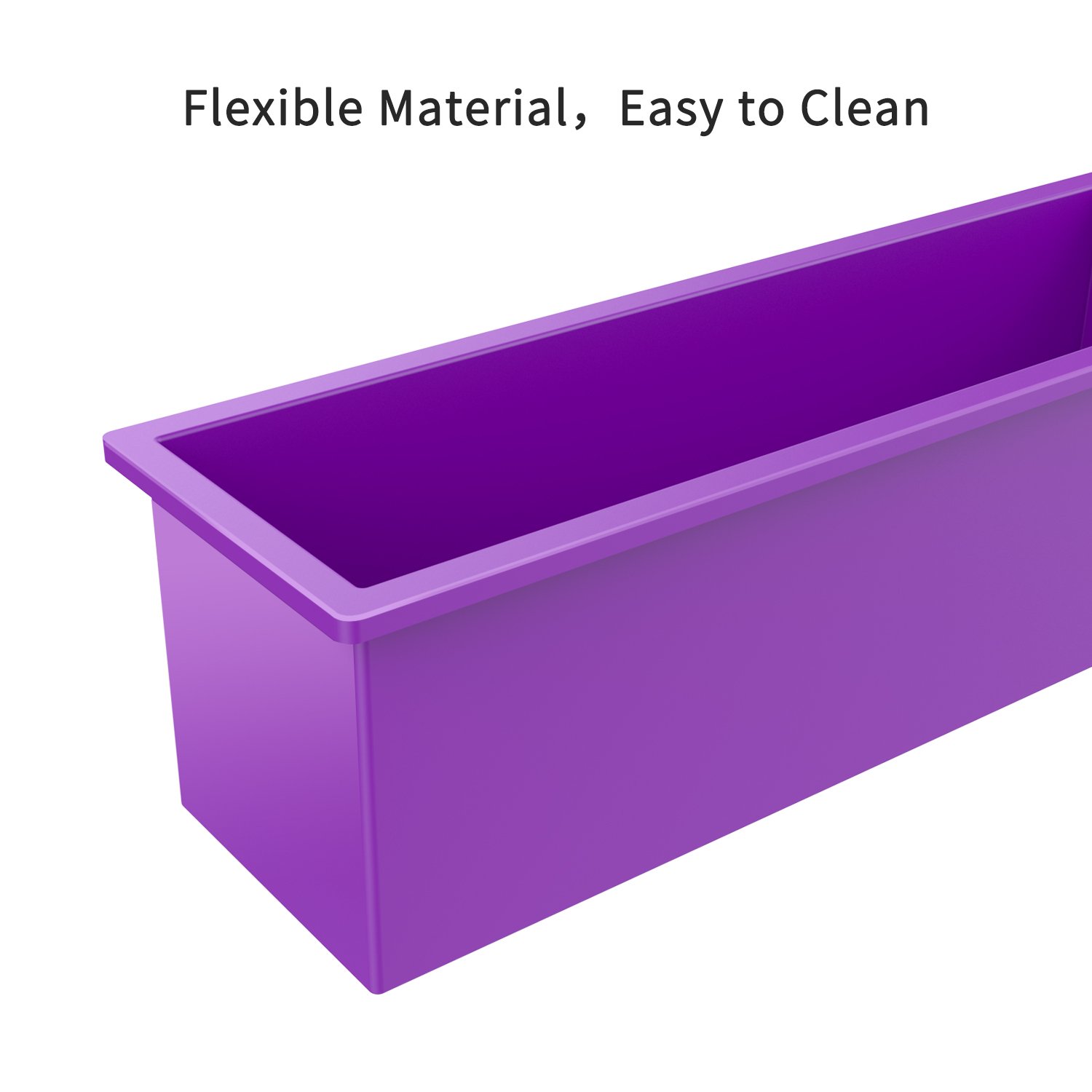 ZYTJ Silicone soap Molds -2 PCS 40 oz Flexible Rectangular Soap Loaf Mold kit Comes with Wood Box for CP and MP Soaps Making Supplies