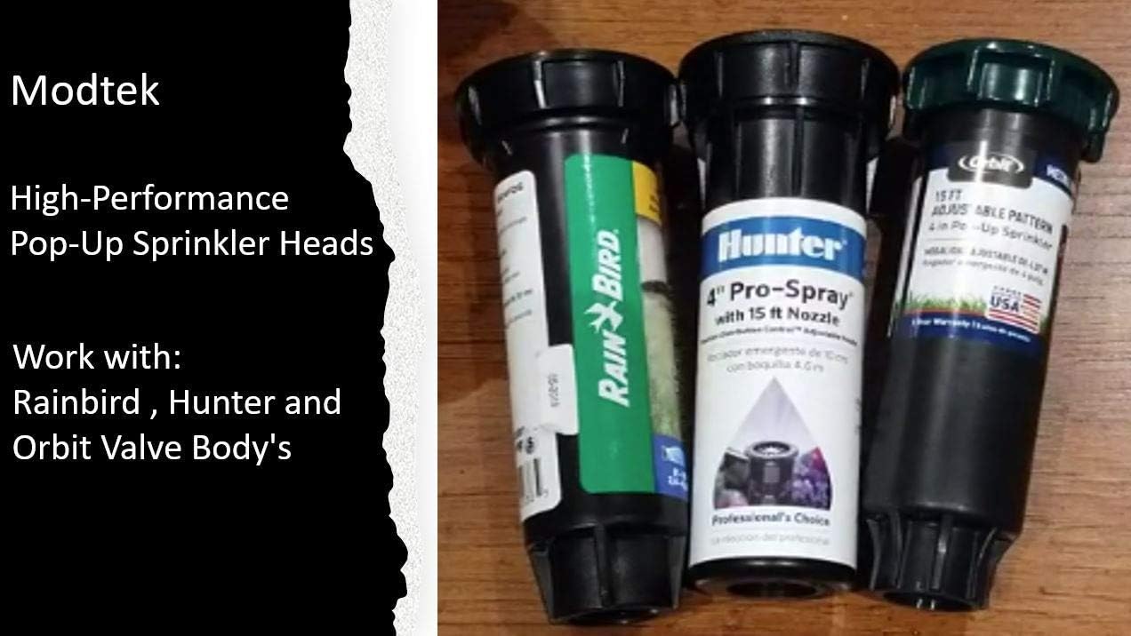 Modtek Replacement Pop UP Sprinkler Heads for RainBird, Hunter, Orbit Pop Up Sprinklers, Sprinkler Color May Vary. (10, 10AN)