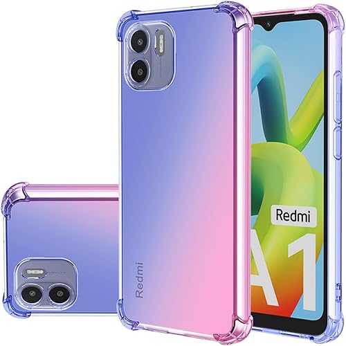 Funda para Redmi A1, Redmi A2 220733SI Linda Funda para Niñas Mujeres, Gradiente Delgada Antiarañazos Suave TPU Funda Protectora a Prueba de Golpes