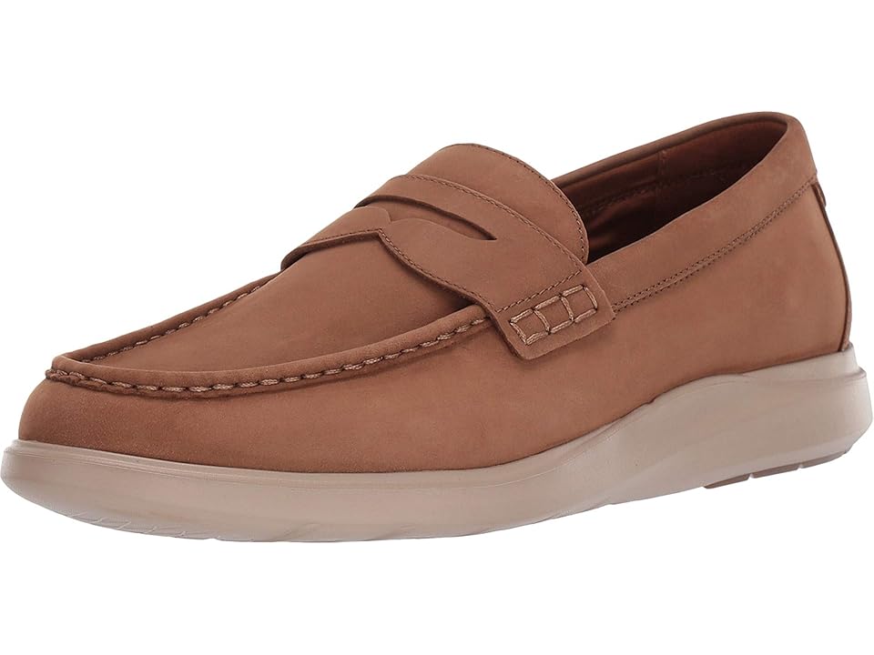 

Cole Haan Grand Plus Essex Wedge Penny Loafer (Dogwood Nubuck/Cobblestone) Men's Shoes, Brown