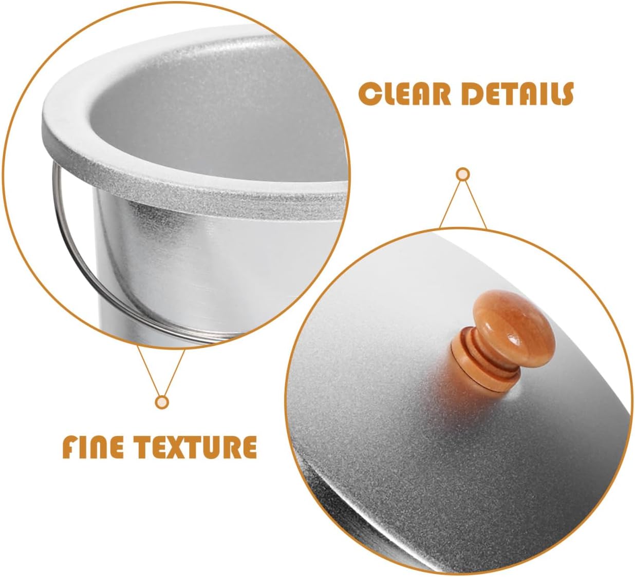 ABOOFAN Wax Melting Inner Pot with Lid, 5.23 Inch Non-Stick Wax Melting Pot for Heating, Non-Stick Small Candle Making Tool, Safe and Easy Clean