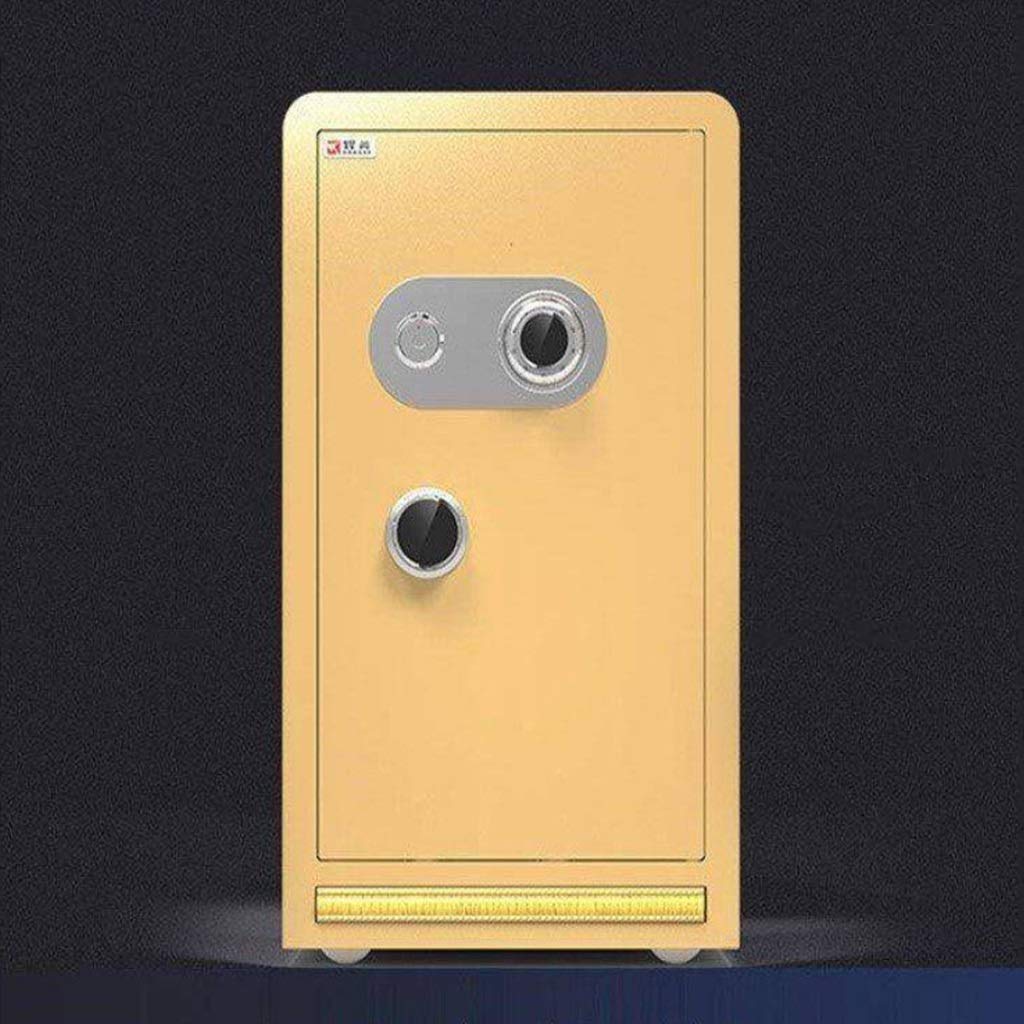 Large Safe, All-Steel Mechanical Password Safes Home Office In-Wall Bedside Wardrobe Storage Cabinet Safe Deposit Box - Tyrant Gold Safety Box (Size : 60 * 39 * 34cm)