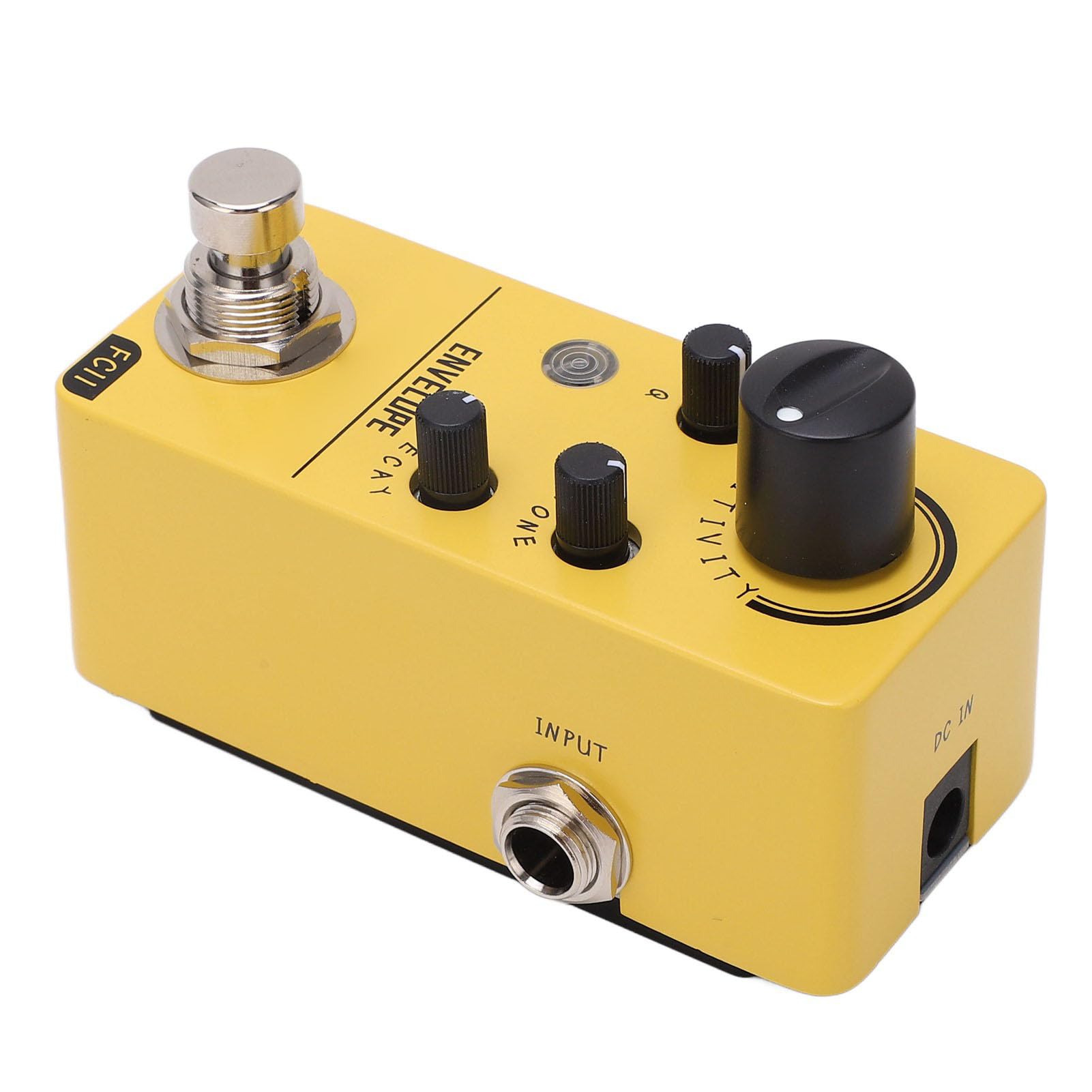 Pedale Effetto per Chitarra Elettrica Design Giallo Compatto per un Suono Professionale Durante Lezioni di Musica e Feste