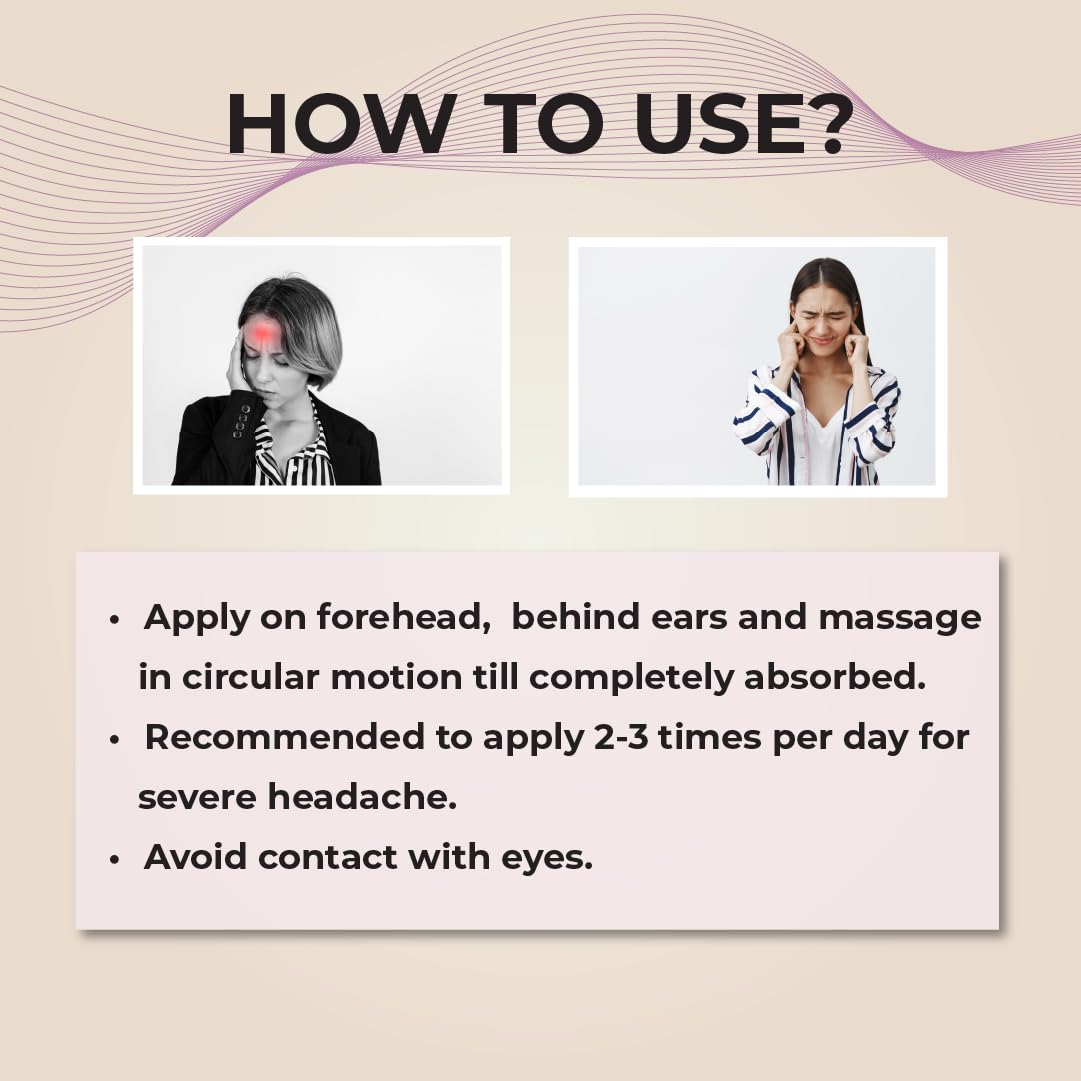 AQOONAA Headache Relief Roll On | Relief from migraine, tension headache, hypnic and cluster headaches (Pack1) AQOONAA Headache Relief Roll On | Relief from migraine, tension headache, hypnic and cluster headaches (Pack1)