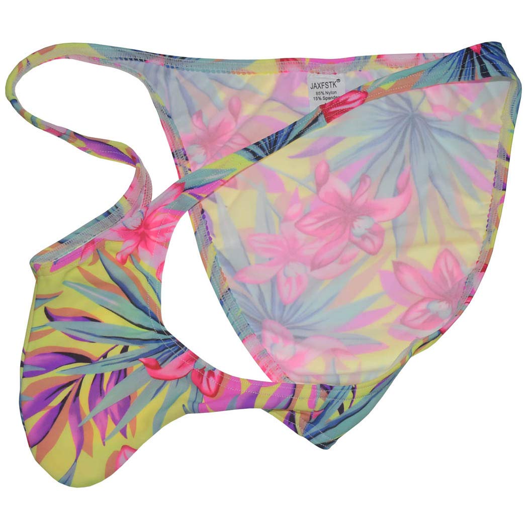 OROCOJUCOMens Sports Cheeky Briefs Underwear Bulge Bikini Low-rise Swimwear String Posing Trunks