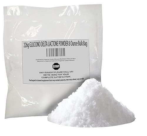 GLUCONO DELTA LACTONA POLVO DE 797oz 8 onzas Bolsa a granel GDL o coagulante de tofu de grado alimenticio también conocido como gluconolactona GDL