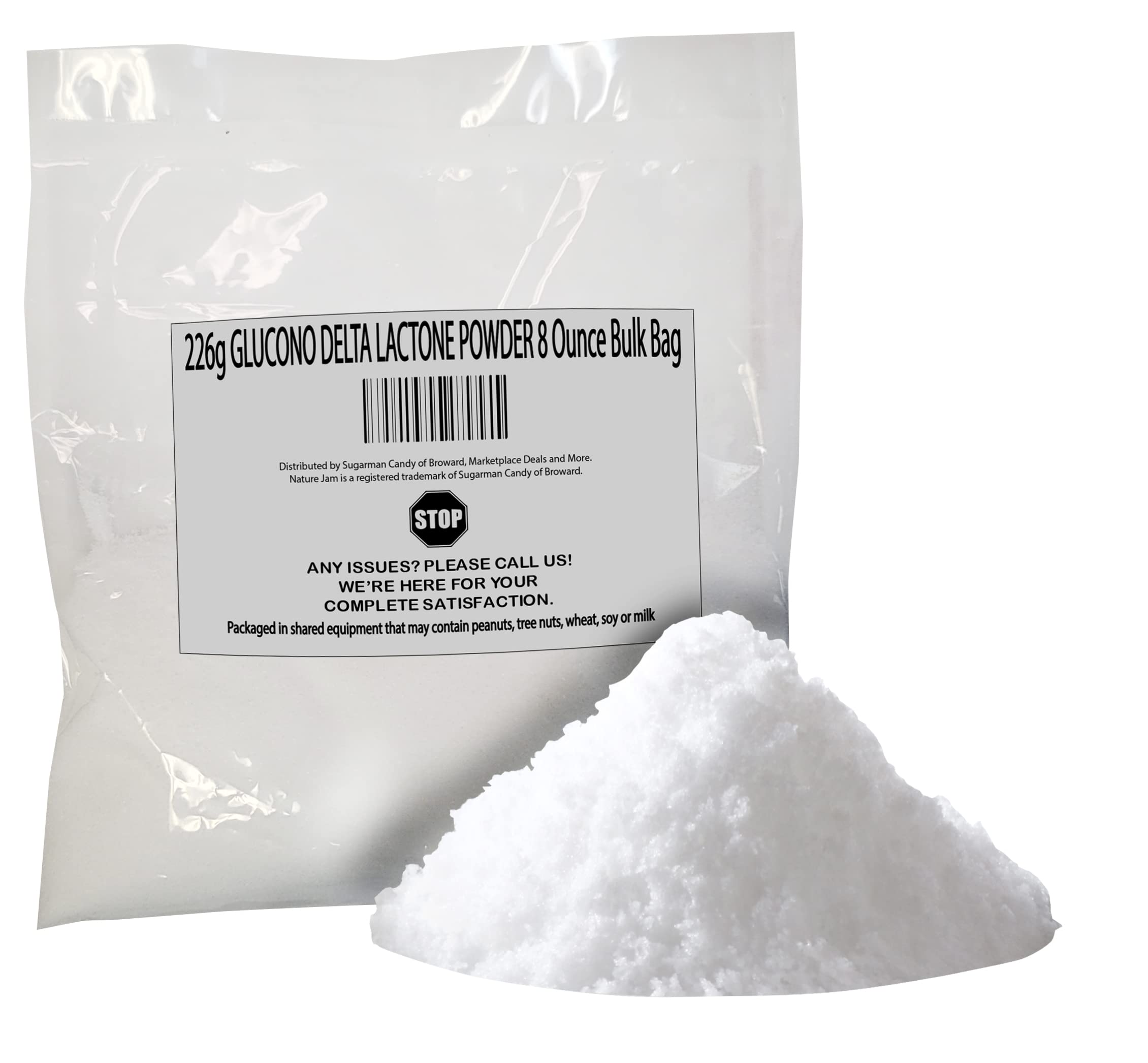 226g GLUCONO DELTA LACTONE POWDER 8 Ounce Bulk Bag-GDL or Tofu Coagulant Food Grade aka Gluconolactone (GDL)