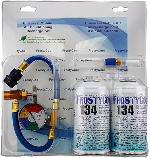 FrostyCool R134a and R12 Replacement A/C Refrigerant Recharge Kit
