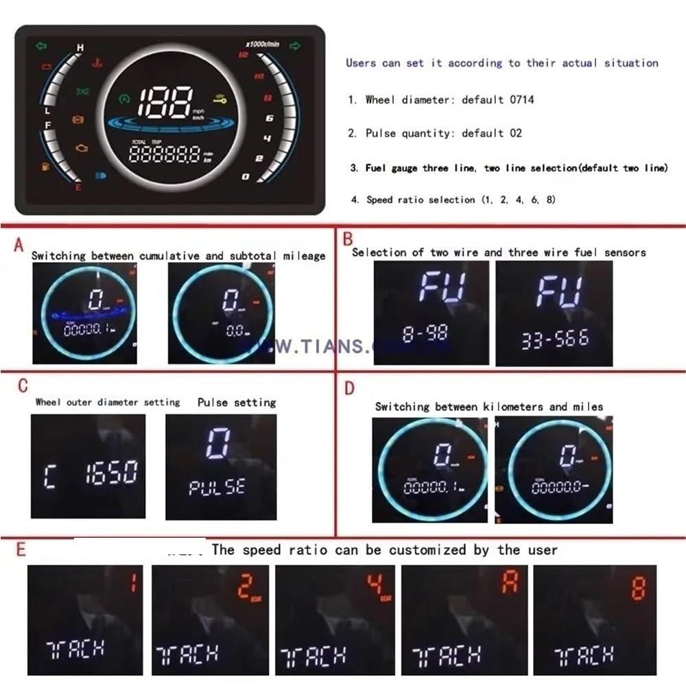 Moto velocímetro Digital para motocicleta velocímetro conjunto