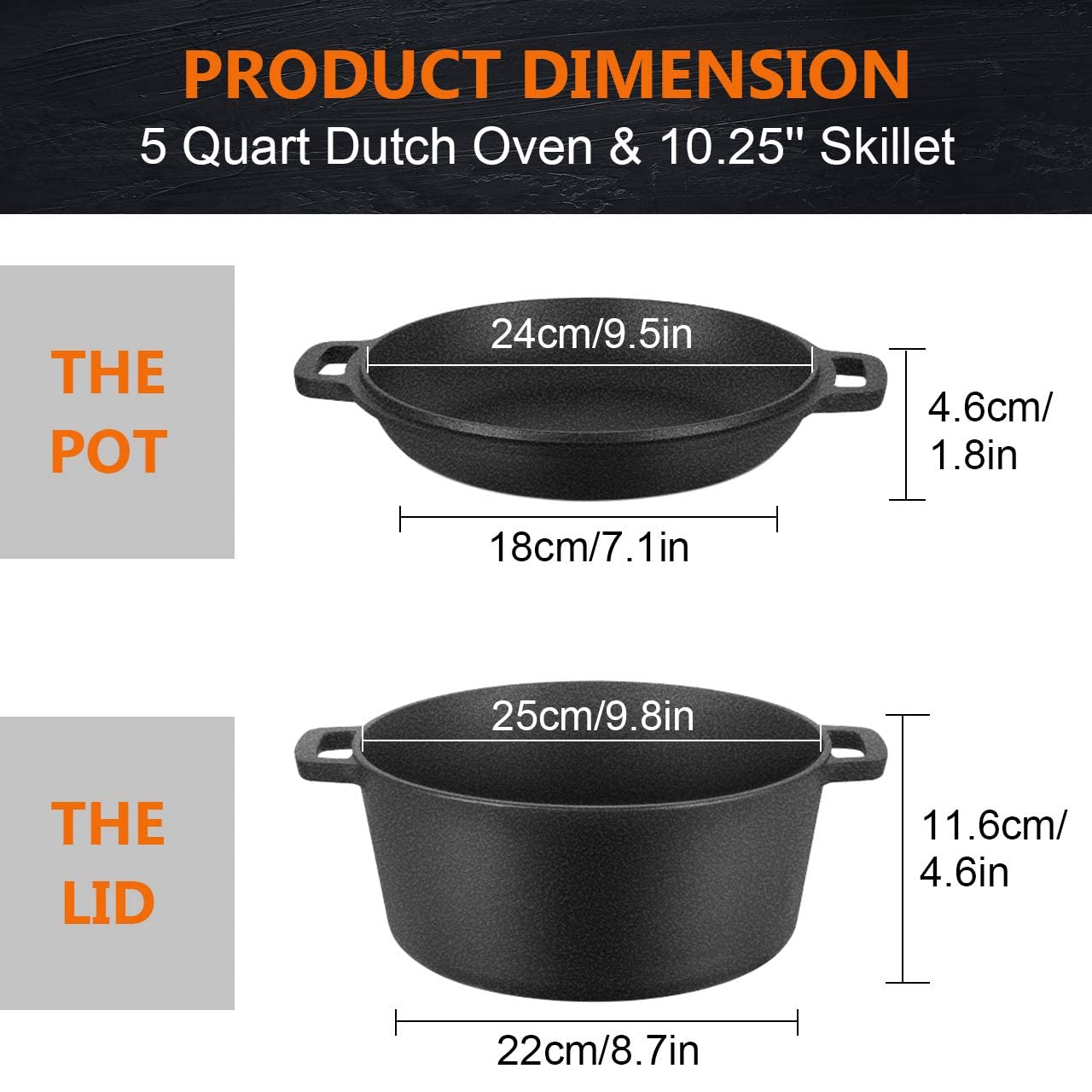 Pentola Olandese Gifort 4,7L In Ghisa - Per BBQ E Campeggio Con Accessori - Foto 6