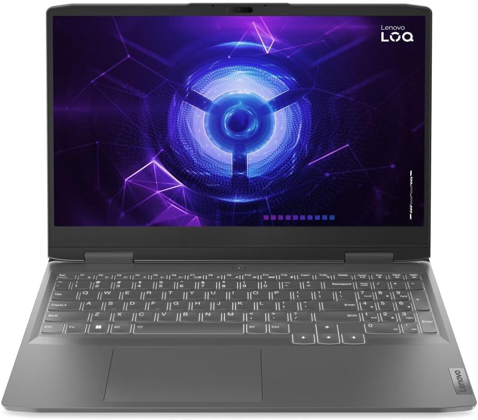 LOQ 15IRH8 Gaming Laptop - 15.6" FHD IPS 144Hz - 8-Core Intel i5-12450H - 16GB DDR5 1TB SSD - NVIDIA GeForce RTX 3050 6GB GDDR6 - Numeric Keypad - 1080p FHD Camera - W11H - Storm Grey