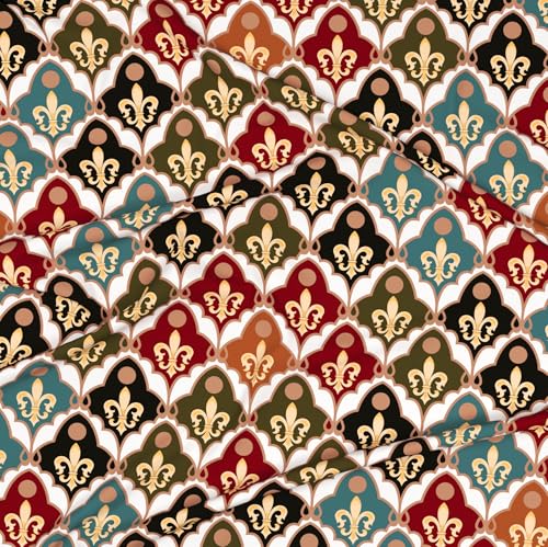 Image of HOMEKART 144 Tc Microfiber Jaipuri Single Bedsheet (60x90 inches) with Pillow Cover for Your Home, Multicolour