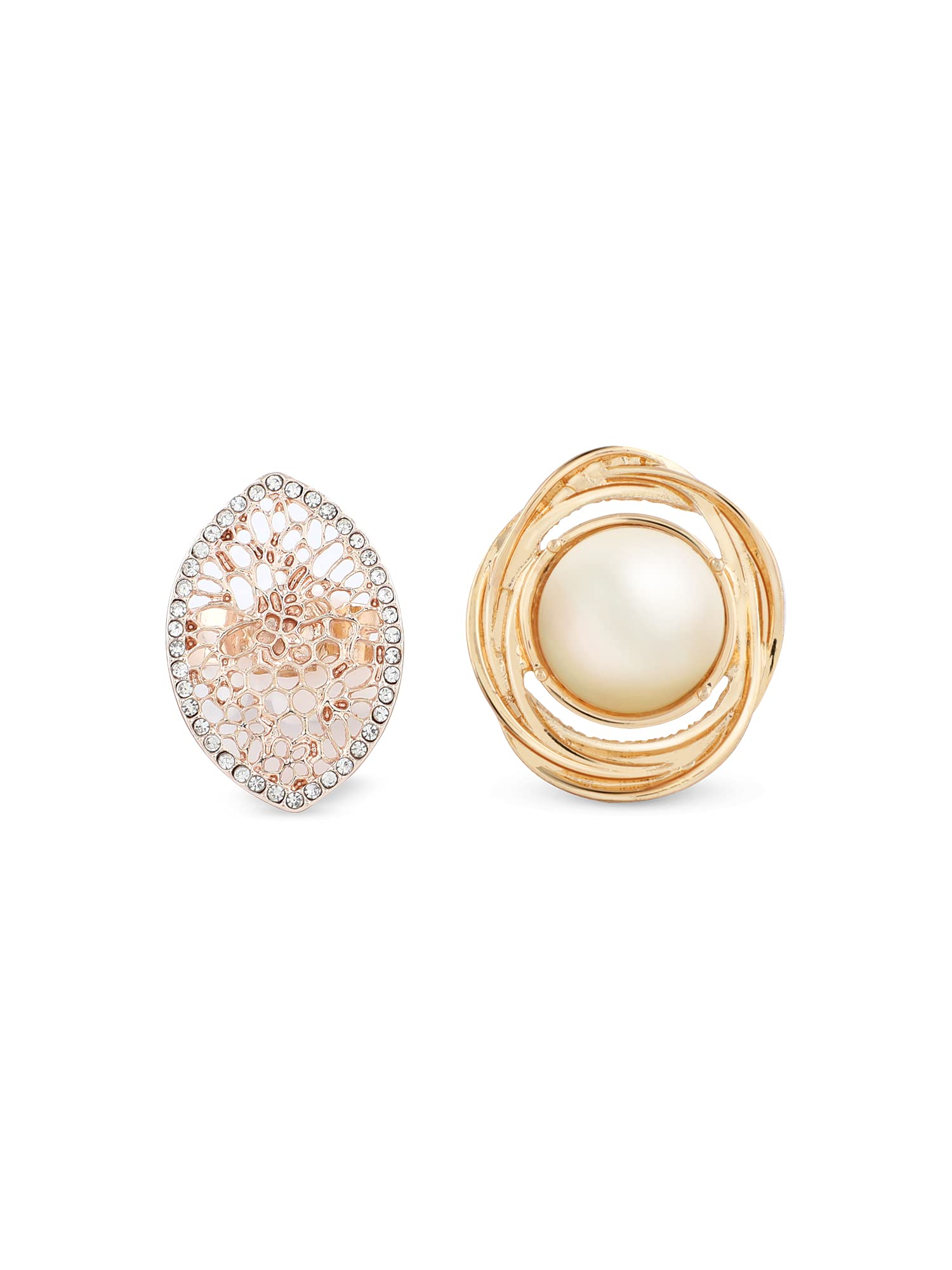 ZAVERI PEARLS Set Of 2 Contemporary Adjustable Finger Rings For Women-ZPFK14947 (B0BG8VSSP7) Amazon Price History, Amazon Price Tracker