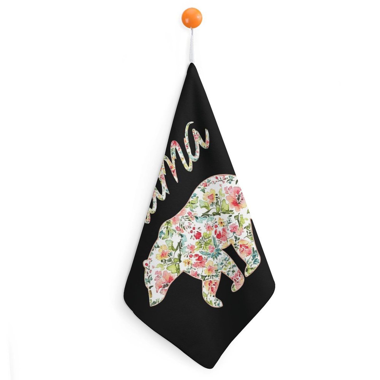 CGSBNGHA Floral Mama-bears Hand Towel Hanging Face Towels Cleaning Cloths Handkerchief for Bathroom Kitchen