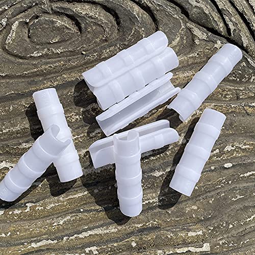 ANCLLO 20 Stück Durchmesser 20 mm Gewächshaus Rahmen Rohr Tube Rod Clip Pflanze Kunststoff Film Net Feste Rohrschellen Anschluss Garten Schatten Zubehör Werkzeuge
