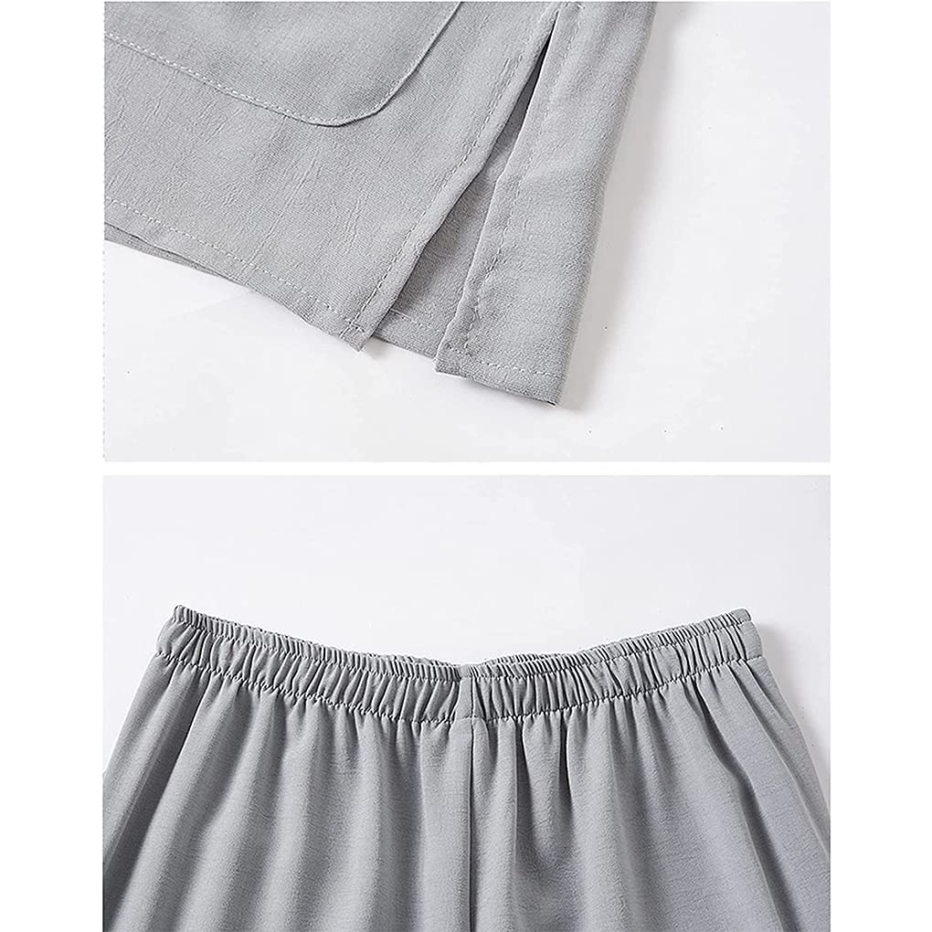 Abito tradizionale cinese a maniche lunghe Tang Kung Fu Uniforme Camicia da uomo Giacca Kung Fu, uniforme Tai Chi, Cappotto a maniche lunghe da uomo Hanfu Top e pantaloni