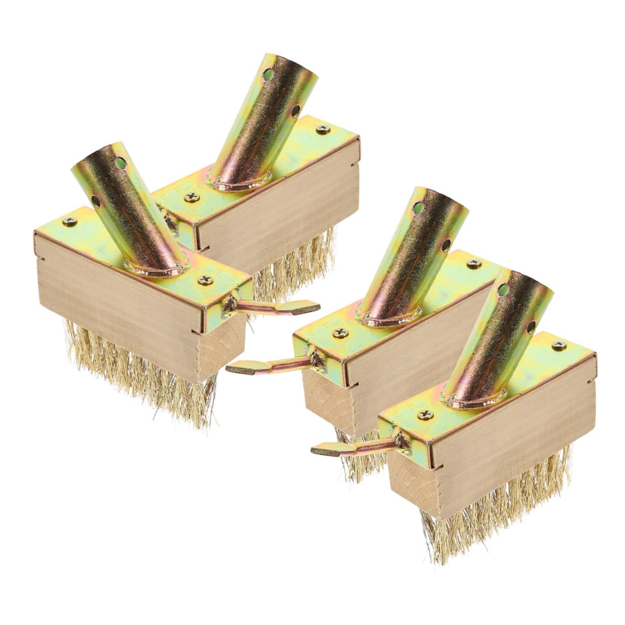 Sosoport 4piezas Cepillo Desherbador de Jardín Herramienta Manual para Eliminar Malas Hierbas Cepillo de Alambre para Desherbar Grietas para Caminos Patios y Jardines