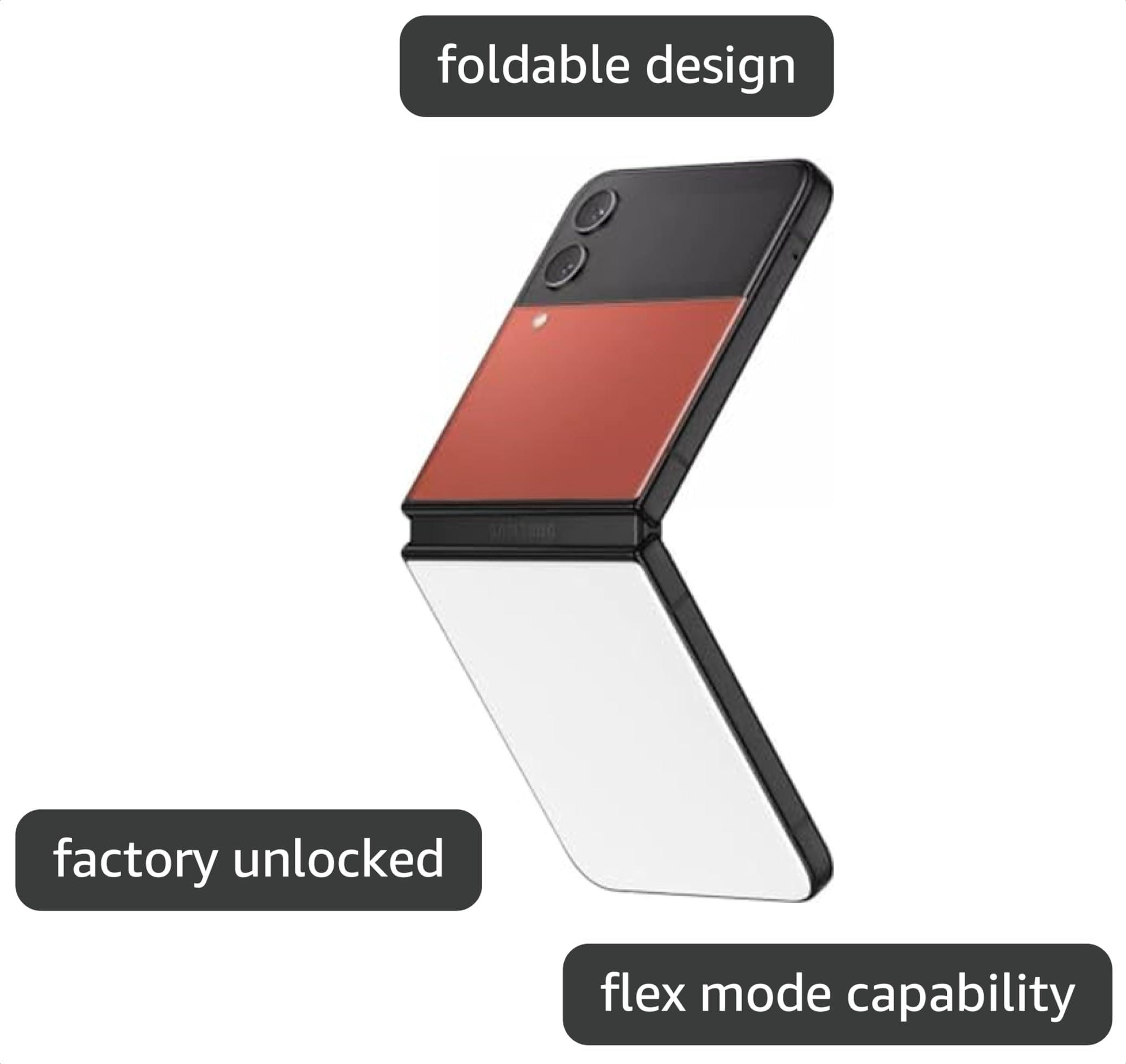 Amazon.com: Samsung Galaxy Z Flip 4, 256GB, Bespoke Edition Black