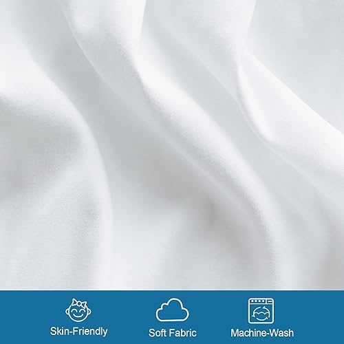 Vista 51 de SPRINGSPIRIT Juego de sábanas para cuna de 30 x 75 x 9 pulgadas, 4 piezas (paquete de 2), sábanas bajeras de tamaño cuna con cama individual