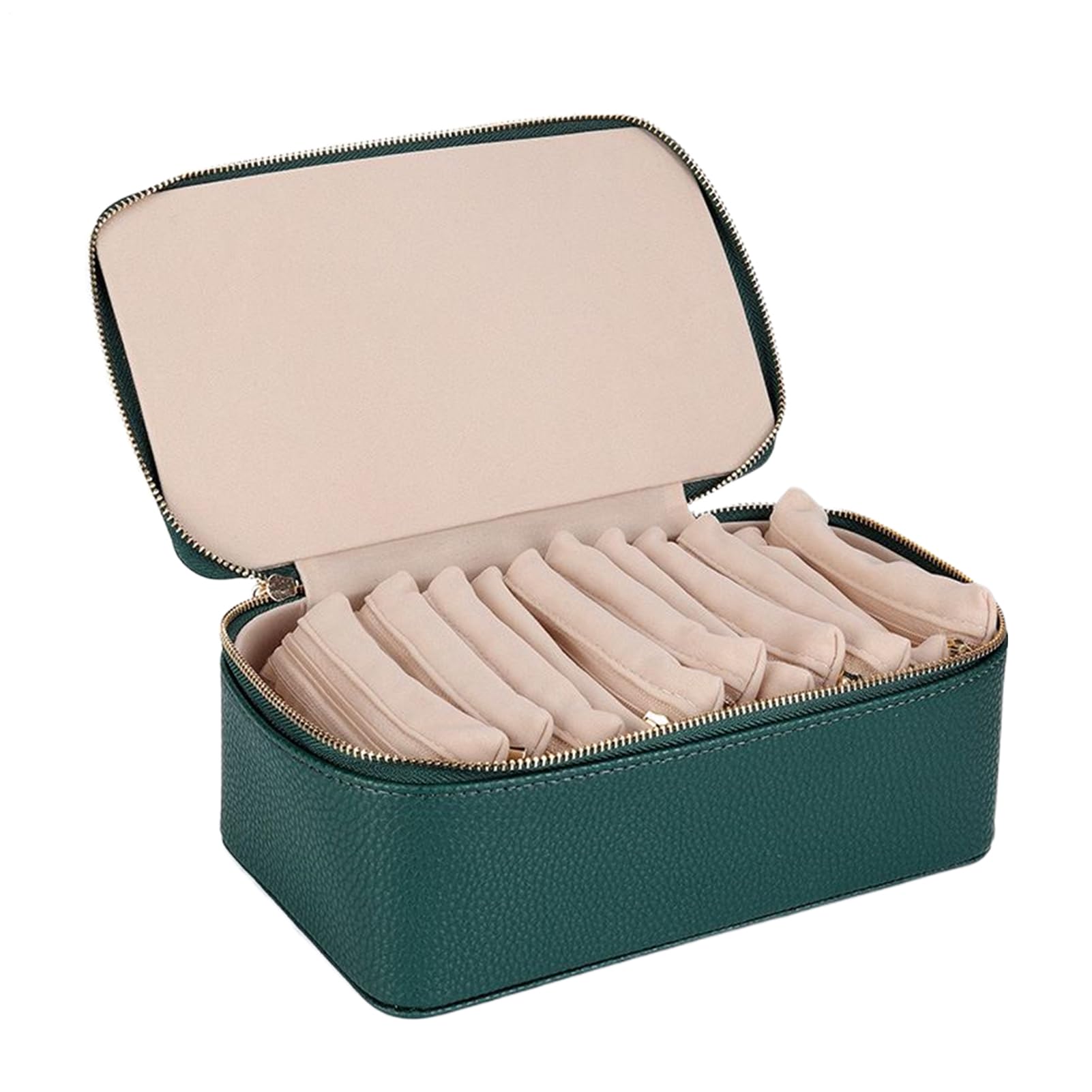 Estuche de joyería para viaje portátil contra enredos de collares y pérdida de anillos