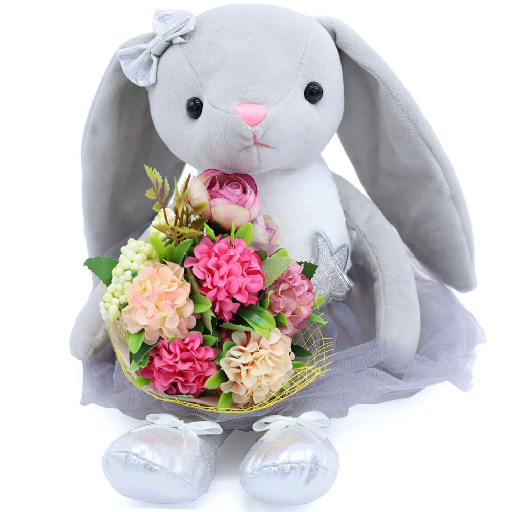 ウサギのぬいぐるみ 花束付き Amazon.co.jp: バレエ ぬいぐるみ 花束セット 女の子 小学生 可愛い