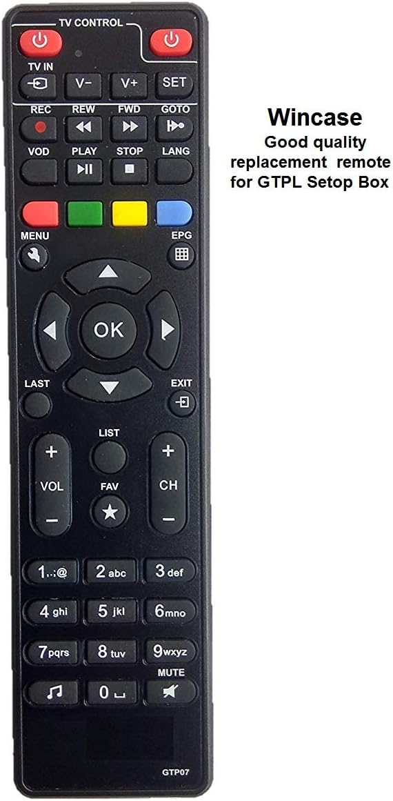 Wincase® GTPL HD Setup Box Remote Control Compatible for GTPL Set Top Box