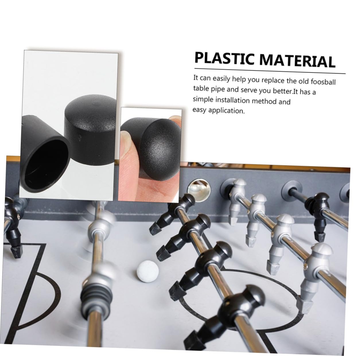 Kisangel Suministros De Plástico para Mesa De Fútbol ​​Tapa para Máquina De Fútbol ​​80 Uds