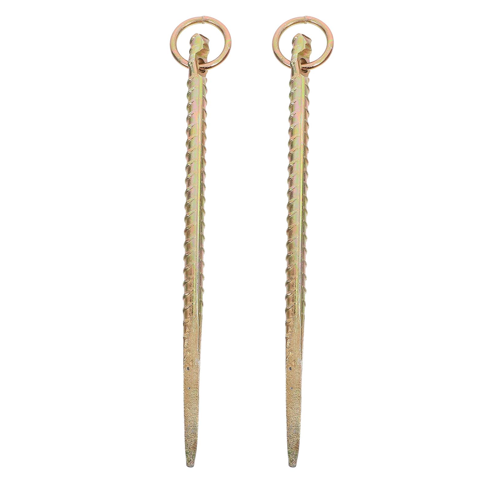 SEWACC Piquets en Fer pour Attacher Chevaux et Chiens, Finition Lisse, Légers et Portables, Lot de 2 pour Enclos Temporaires et Fermes