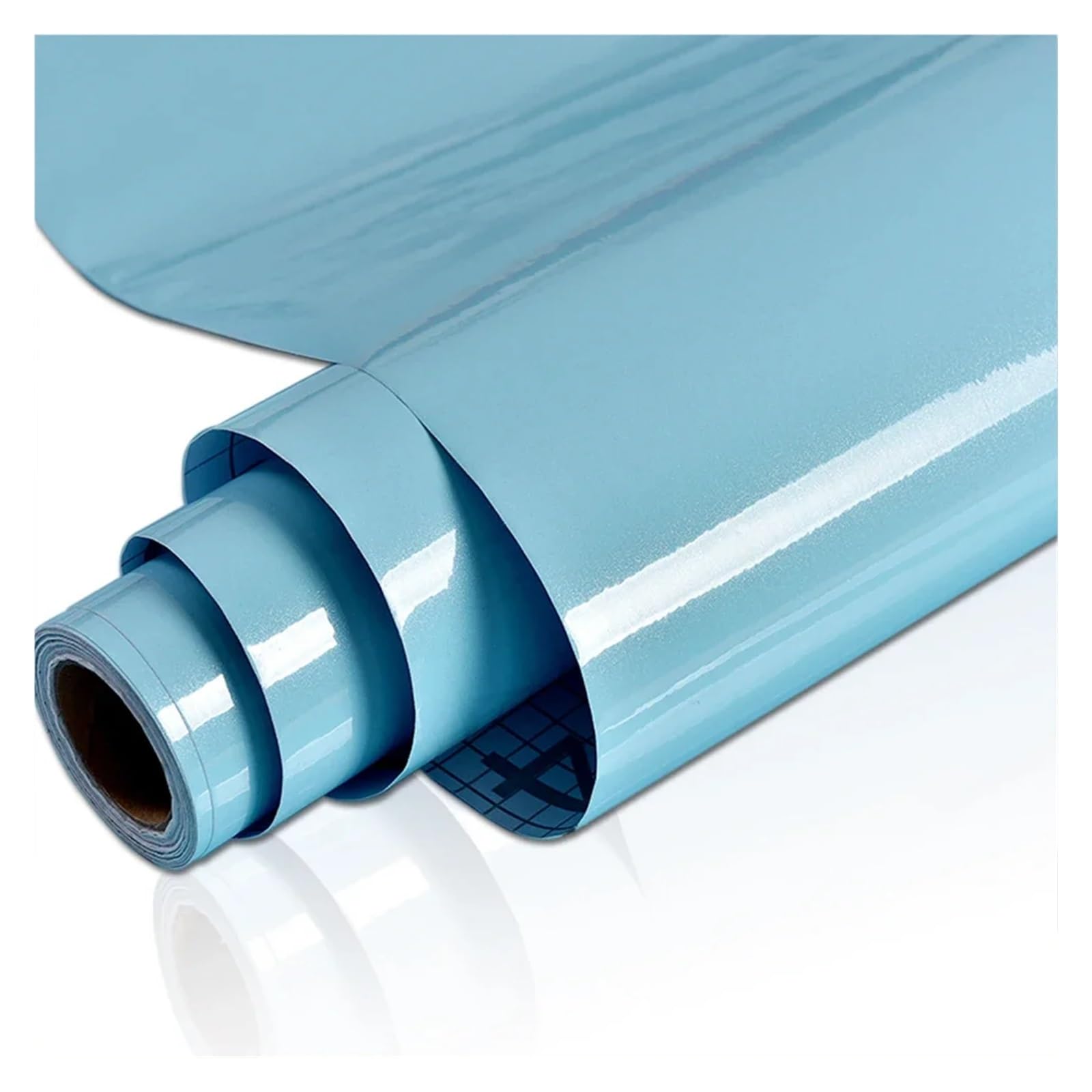 Pellicola in vinile per mobili da cucina Pellicola antiolio da cucina in PVC 40/60 cm x 1-10 m, adesivo da parete multicolore for piano di lavoro(Shiny Sky Blue,1mx40cm)