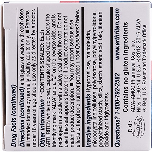 Arthriten Inflammatory Pain Formula Caplets With 3 Active Ingredients: Aspirin, Acetaminophen & Caffeine, White, 28 Count (Pack Of 1) #TOP6