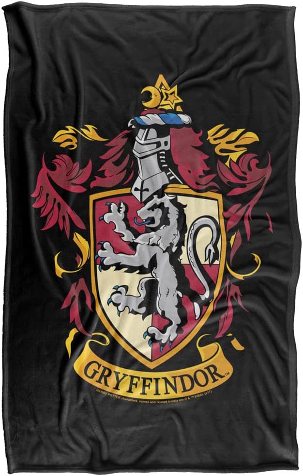 Harry Potter Gryffindor Crest Black Silky Touch Super Soft Throw Blanket 36" x 58",Gryffindor Crest - Image 2