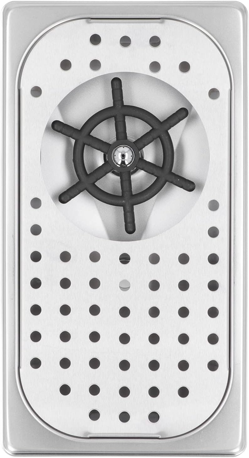 Stainless Steel Cup Washer G1 / 2in with Embedded Glass Rinser - Durable High Pressure Rinse, Easy Installation for Hotels, Cafes, and Home Use