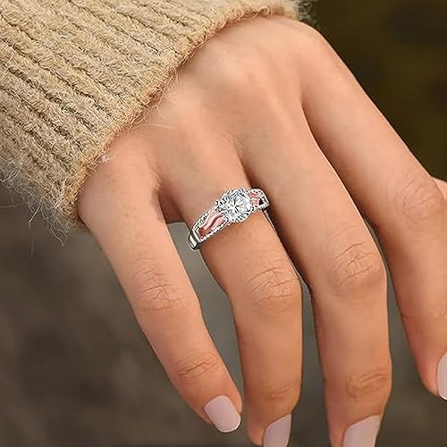 Miniatura 3 de Hug From Heaven - Anillo conmemorativo personalizado con alas circulares, con texto en inglés "To My Love, I'll Hold You in My Heart", anillo